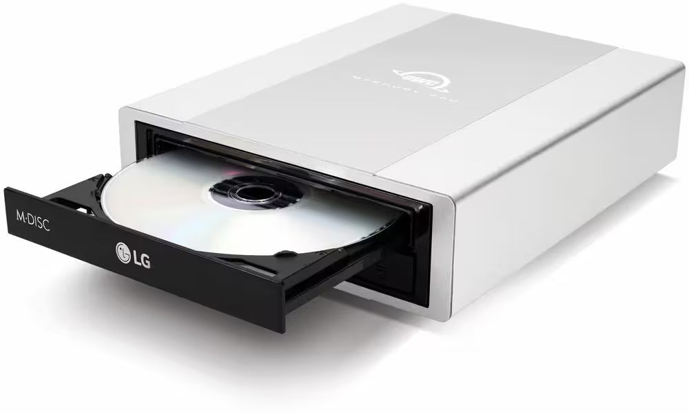 OWC Mercury Pro 16X External Blu-ray/DVD/CD Burner - USB 3.2 Optical Drive with M-DISC & BDXL Support OWC Mercury Pro 16X External Blu-ray/DVD/CD Burner - USB 3.2 Optical Drive with M-DISC & BDXL Support